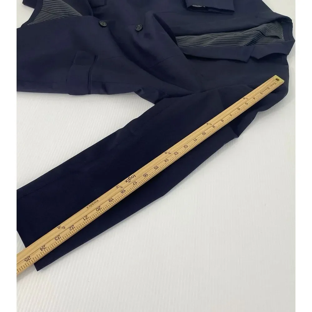 Banana Republic Navy Marzotto Slim Fit 44R Super 120s Wool Blazer Suit Jacket
